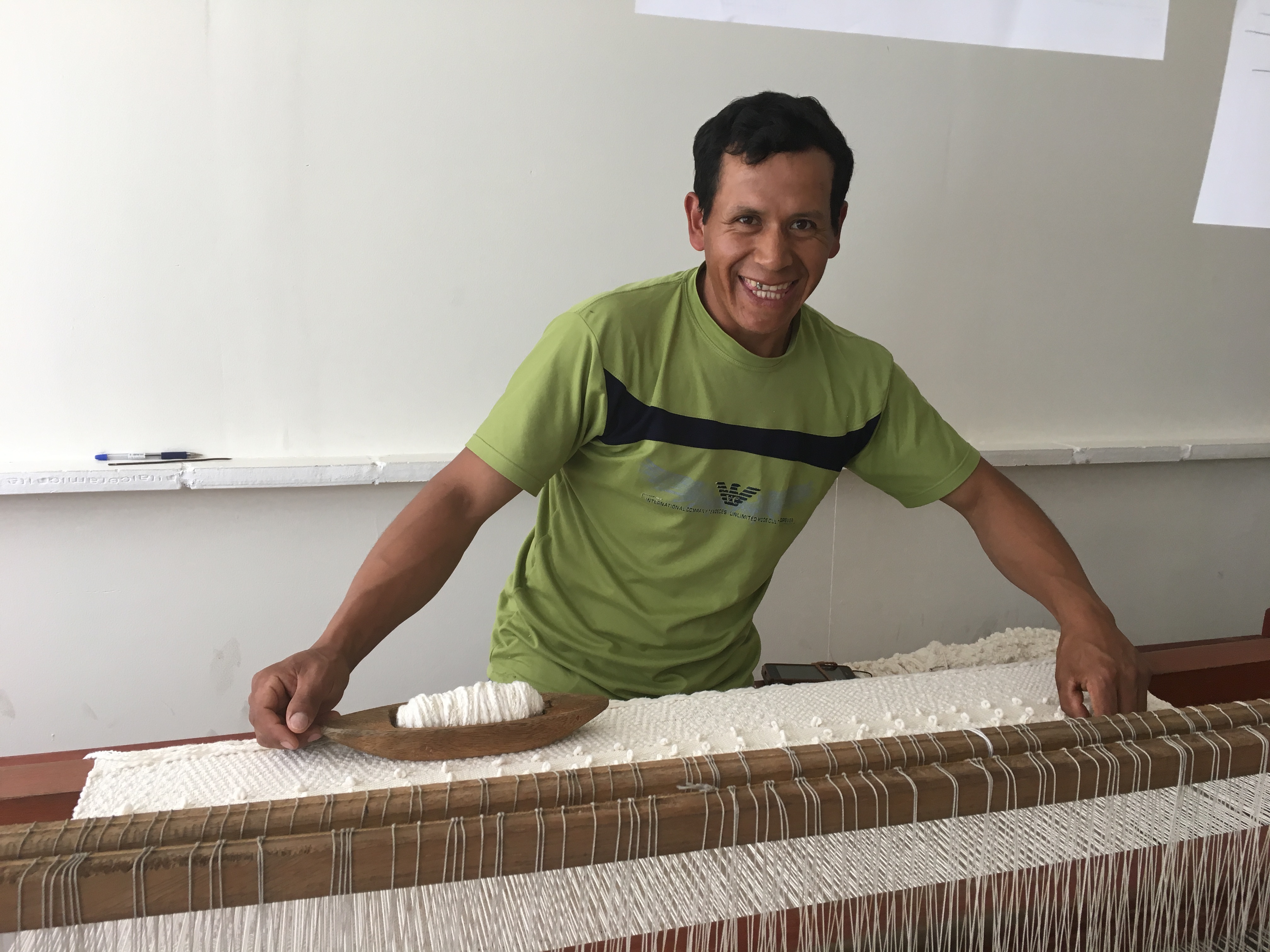 Weaver in Huamanchuco community
